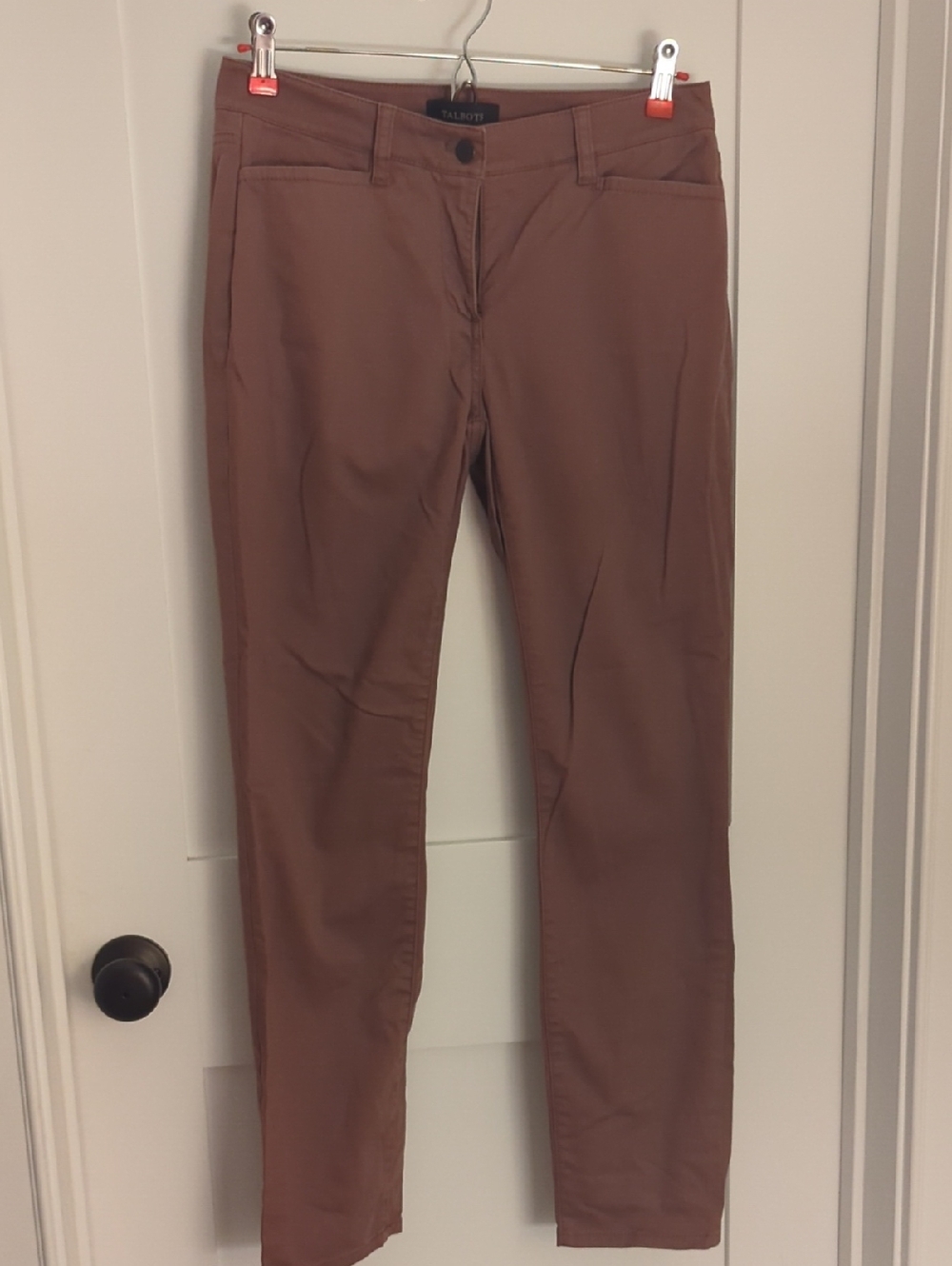 Talbots Straight Leg Pants in Mauve Brown